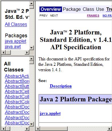 Java Docs Screen Shot